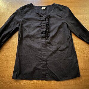 J Crew Black Blouse - Size 2